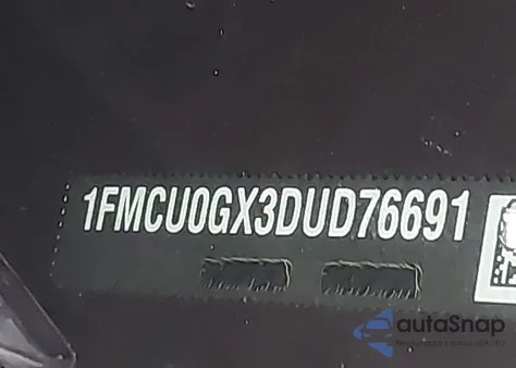 2013 Ford Escape Se из США, поврежденный, VIN 1FMCU0GX3DUD76691